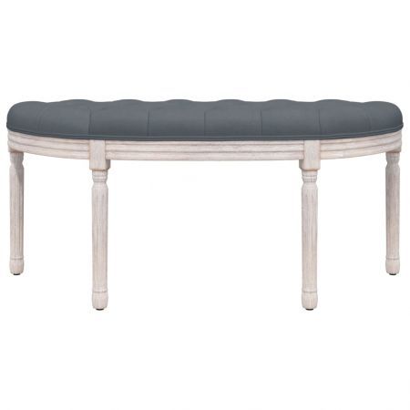 Bench Dark Grey 110.5x45x49 cm Velvet