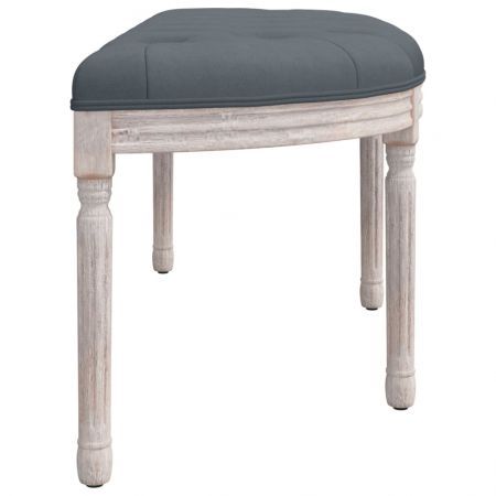 Bench Dark Grey 110.5x45x49 cm Velvet