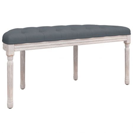 Bench Dark Grey 110.5x45x49 cm Velvet