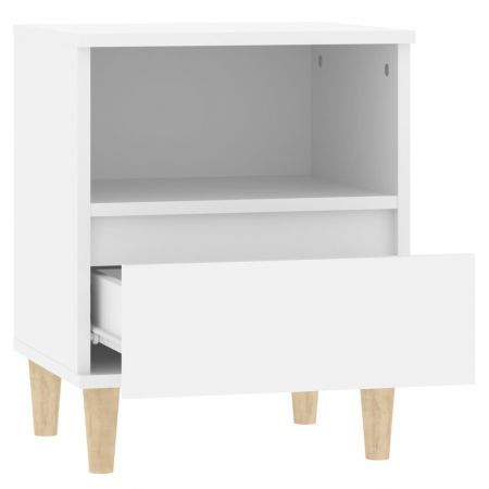 Bedside Cabinet White 40x35x50 cm