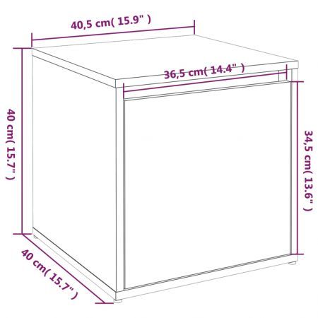 Box Drawer Smoked Oak 40.5x40x40 cm Engineered Wood