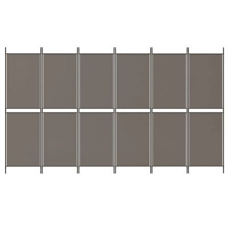 6-Panel Room Divider Anthracite 300x220 cm Fabric