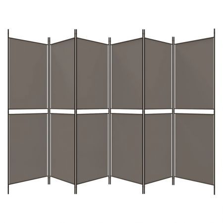 6-Panel Room Divider Anthracite 300x220 cm Fabric