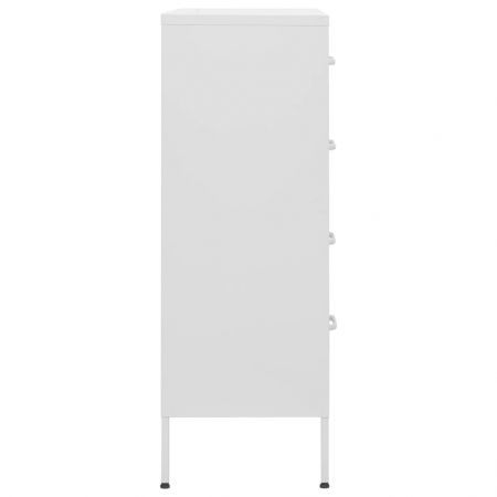 Chest of Drawers White 80x35x101.5 cm Steel