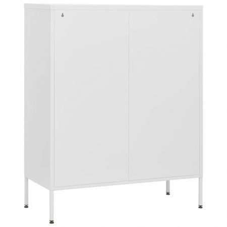 Chest of Drawers White 80x35x101.5 cm Steel