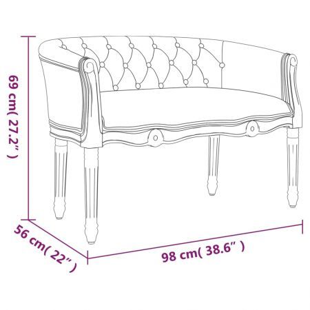 Bench 98x56x69 cm Beige Linen