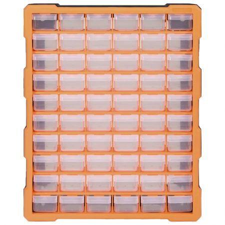 Multi-drawer Organiser with 60 Drawers 38x16x47.5 cm