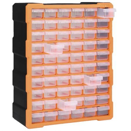 Multi-drawer Organiser with 60 Drawers 38x16x47.5 cm