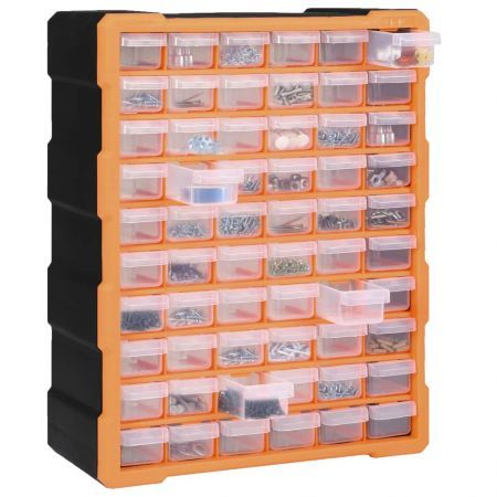 Multi-drawer Organiser with 60 Drawers 38x16x47.5 cm