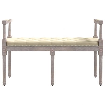 Bench Beige 110x40x70 cm linen