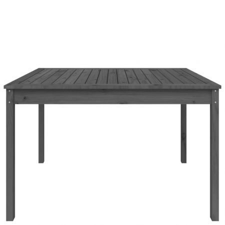 Garden Table Grey 121x82.5x76 cm Solid Wood Pine