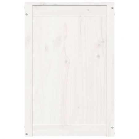 Laundry Box White 44x44x66 cm Solid Wood Pine