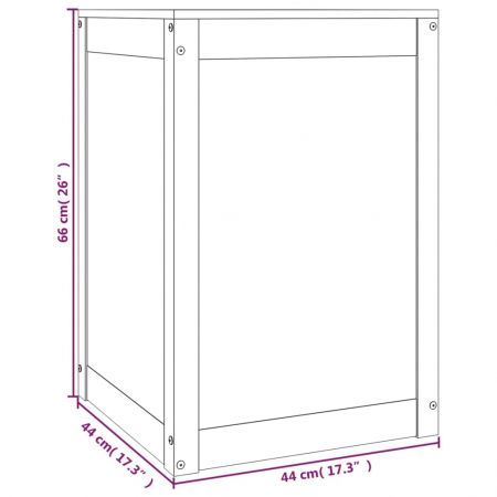 Laundry Box White 44x44x66 cm Solid Wood Pine