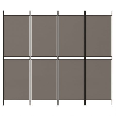 4-Panel Room Divider Anthracite 200x180 cm Fabric