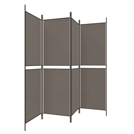 4-Panel Room Divider Anthracite 200x180 cm Fabric