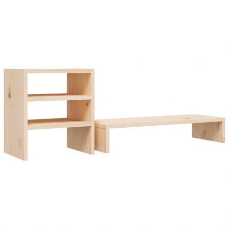 Monitor Stand 81x20x30 cm Solid Wood Pine