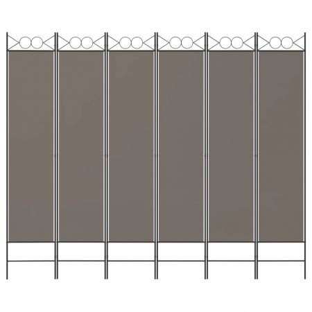 6-Panel Room Divider Anthracite 240x220 cm Fabric