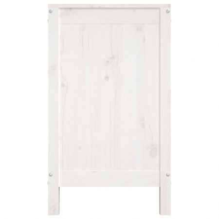 Laundry Box White 88.5x44x76 cm Solid Wood Pine