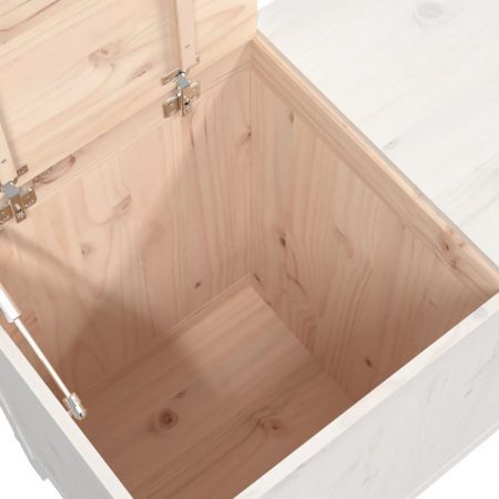 Laundry Box White 88.5x44x76 cm Solid Wood Pine