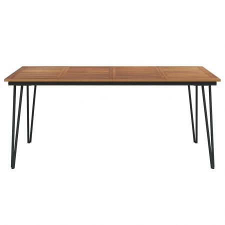 Garden Table with Hairpin Legs 180x90x75 cm Solid Wood Acacia