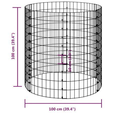 Garden Composter Ø100x100 cm Galvanised Steel