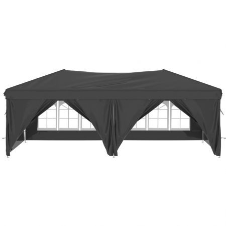 Folding Party Tent with Sidewalls Anthracite 3x6 m