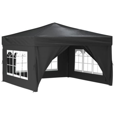 Folding Party Tent with Sidewalls Anthracite 3x3 m