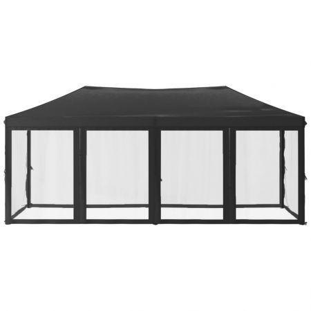 Folding Party Tent with Sidewalls Anthracite 3x6 m