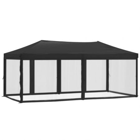 Folding Party Tent with Sidewalls Anthracite 3x6 m