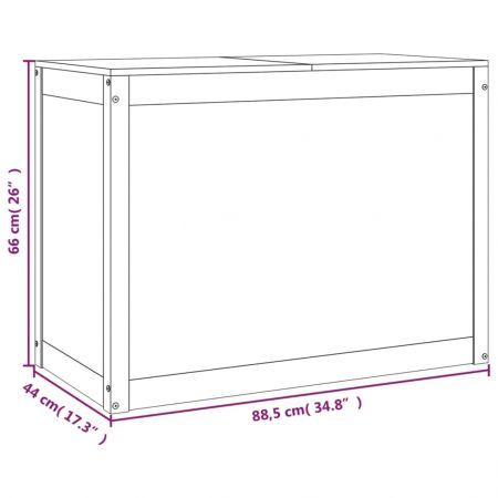 Laundry Box White 88.5x44x66 cm Solid Wood Pine