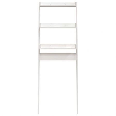 Toilet Rack White 63.5x32x179 cm Solid Wood Pine