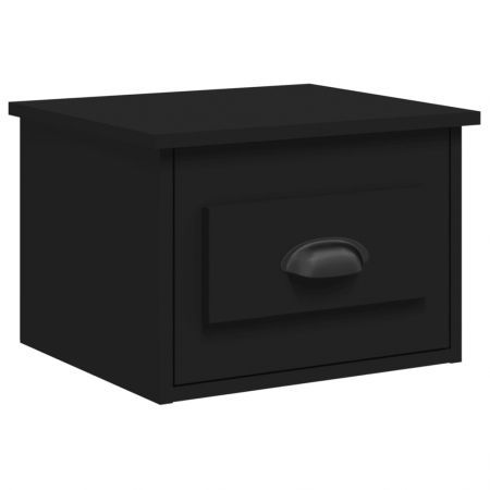 Wall-mounted Bedside Cabinet Black 41.5x36x28cm