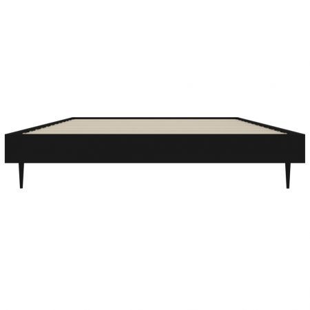 Bed Frame Black 92x187 cm Single Bed Size Engineered Wood