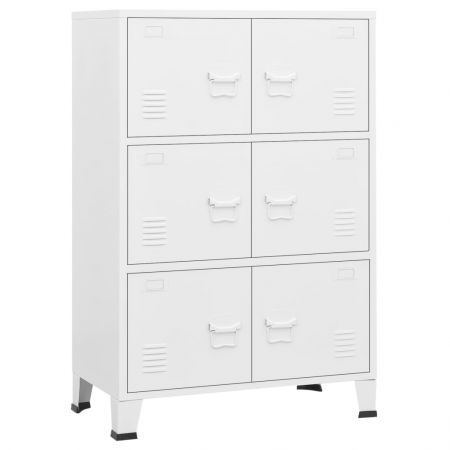 Industrial Storage Chest White 75x40x115 cm Metal