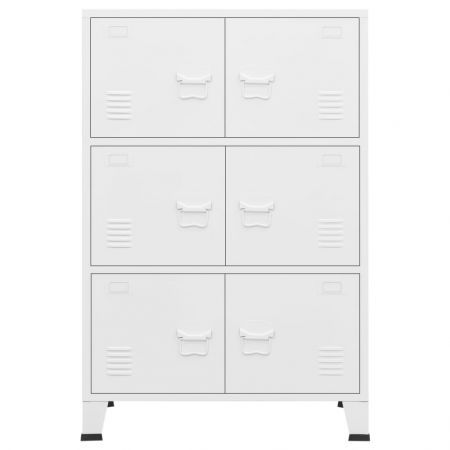 Industrial Storage Chest White 75x40x115 cm Metal