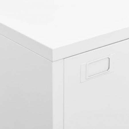 Industrial Storage Chest White 75x40x115 cm Metal