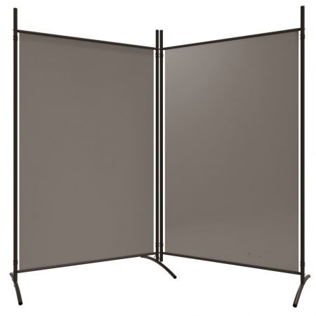 2-Panel Room Divider Anthracite 175x180 cm Fabric