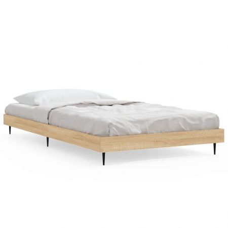 Bed Frame Sonoma Oak 92x187 cm Single Bed Size Engineered Wood