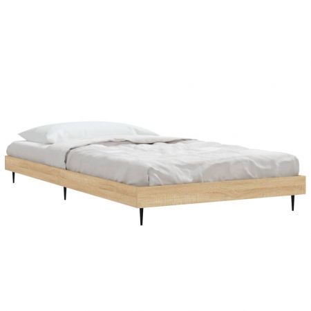 Bed Frame Sonoma Oak 92x187 cm Single Bed Size Engineered Wood