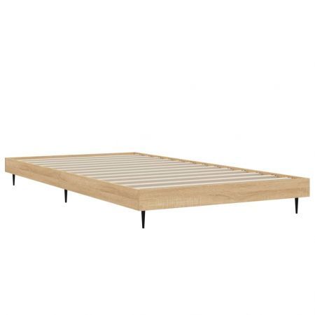 Bed Frame Sonoma Oak 92x187 cm Single Bed Size Engineered Wood