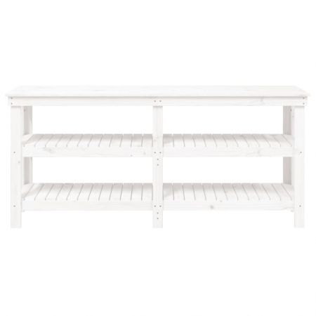 Work Bench White 181x50x80 cm Solid Wood Pine