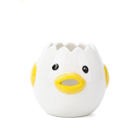 Egg White Separator Cute Cartoon Model Kitchen Accessories Easy Separation of Egg Whites and Yolks Ceramics Cooking Kitchen Tool Color Yellow