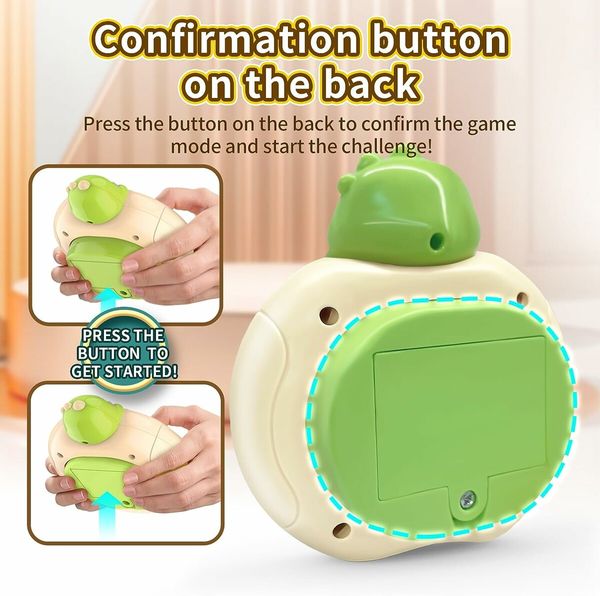 Quick Push Game Console, Light Up Electronic Sensory Games, Travel Handheld Game, Bubble Birthday Gift for Kids Age 5+ (Green Dragon)