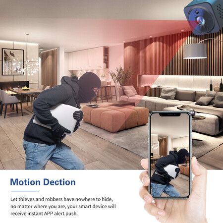 Mini Camera Wifi HD 1080P Night Vision Camcorder Remotely Dual Voice Intercom Security Camera Magnetic Body Various Angles Video