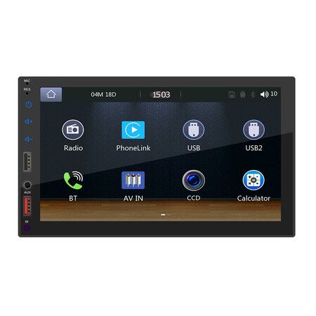 Double Din Car Stereo with  Carplay and Android Auto with 7 Inch HD LCD Capacitive Touchscreen