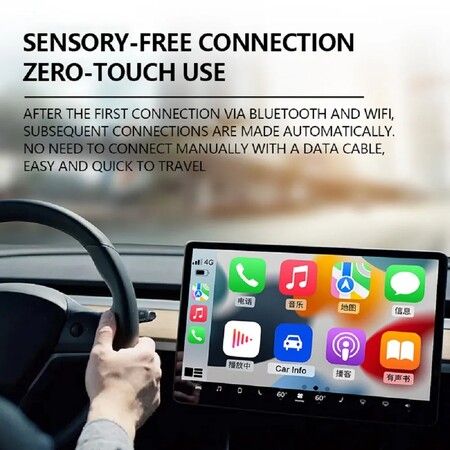 Car Wireless Car play Adapter Carlin Kit Car Play AI Box 5.8GHz Fast Plug Play Wireless Auto Car Adapter IOS 13.5 Up and Android Auto Car Play