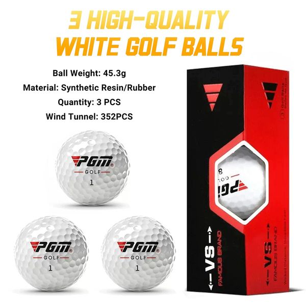 Premium Standard Golf Balls Performance Golf Balls for Distance and Control for Advanced Golfers - Golf Accessories 3PCS