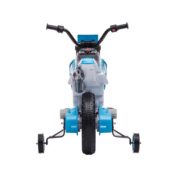 Kids Ride On Motorcycle Electric Toy Car 12V Battery Powered Motorbike Dirt Bike Sport Street Pedal Bicycle Training Wheels High Low Speeds Blue