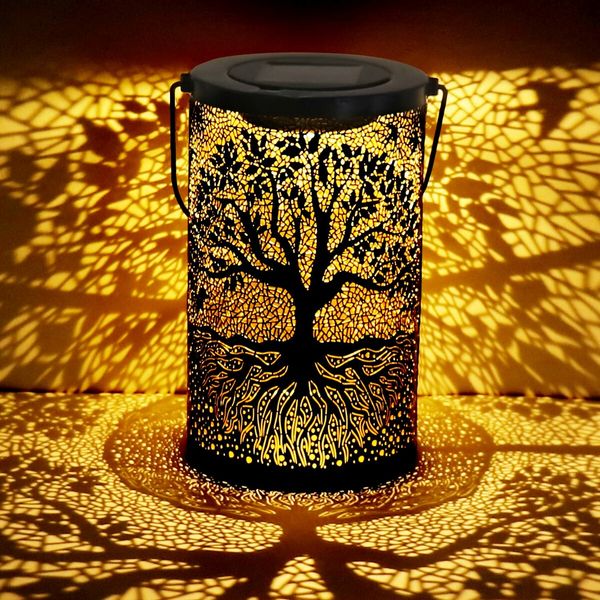 Solar Lantern for Outdoor,Waterproof Solar Lights, Hanging/Standing,for Balcony,Patio,Garden Decoration (Big Tree)