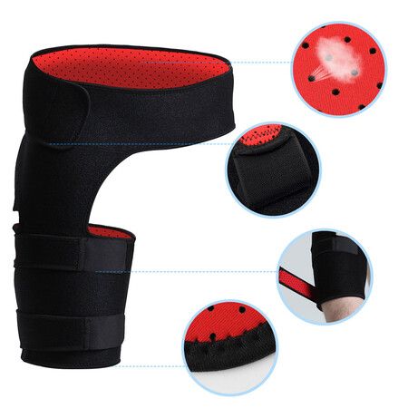 Hip Support, Groin Support, Sciatica Relief, Compression Thigh Sleeve, Hamstring for Strain Injuries, Rehabilitation and Recovery, Fits Men and Women